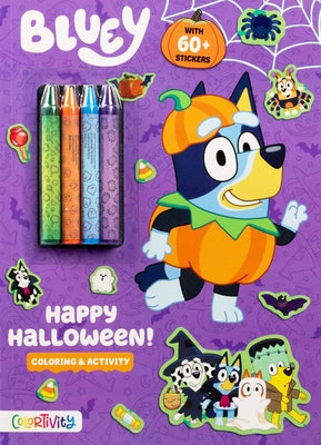 Book cover of Bluey Colortivity: Happy Halloween! by Baranowski, Grace