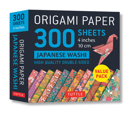 Book cover of Origami Paper 300 Sheets Japanese Washi Patterns 4 (10 CM): Tuttle Origami Paper: Double-Sided Origami Sheets Printed with 12 Different Designs by Tuttle Studio
