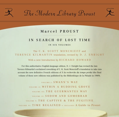 In Search of Lost Time by Marcel Proust book cover