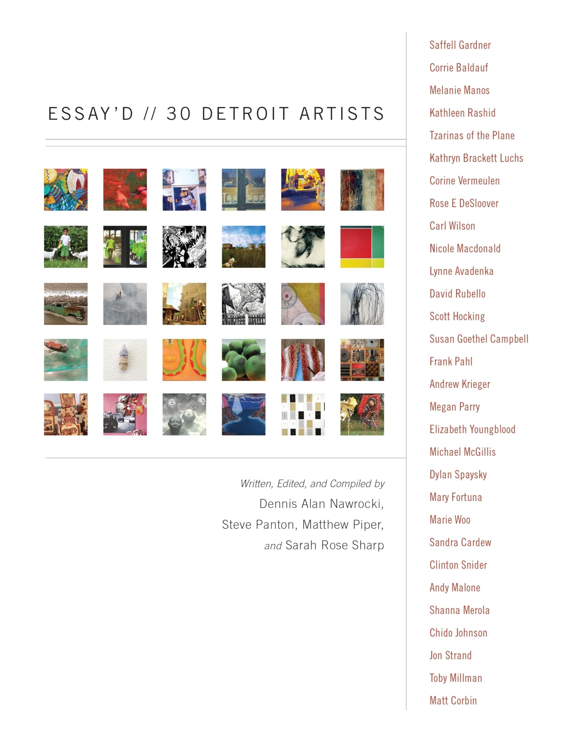 Book cover of Essay'd: 30 Detroit Artists by Panton, Steve