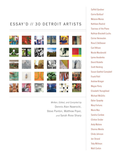 Book cover of Essay'd: 30 Detroit Artists by Panton, Steve