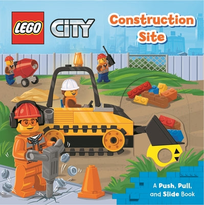 Lego(r) City. Construction Site: A Push, Pull and Slide Book by Books, MacMillan Children's book cover