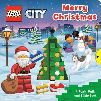 Lego(r) City. Merry Christmas: A Push, Pull and Slide Book by AMEET Studio book cover