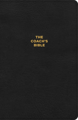 Book cover of CSB Coach's Bible, Black Leathertouch: Devotional Bible for Coaches by Fellowship of Christian Athletes