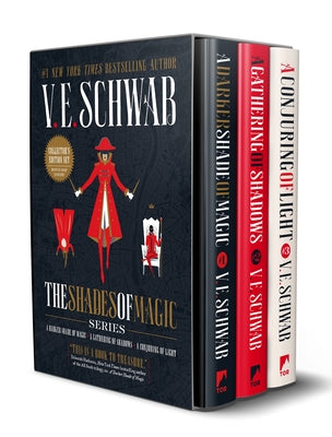 Shades of Magic Collector's Editions Boxed Set: A Darker Shade of Magic, a Gathering of Shadows, and a Conjuring of Light by V. E. Schwab book cover