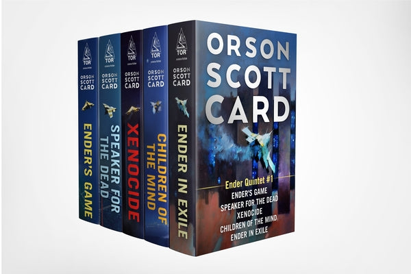 The Ender Saga #1: Ender's Game, Speaker for the Dead, Xenocide, Children of the Mind, Ender in Exile by Orson Scott Card book cover