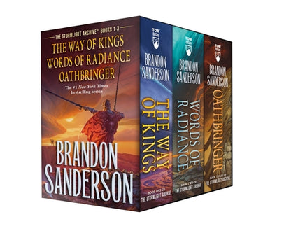 Book cover of Stormlight Archive MM Boxed Set I, Books 1-3: The Way of Kings, Words of Radiance, Oathbringer by Sanderson, Brandon
