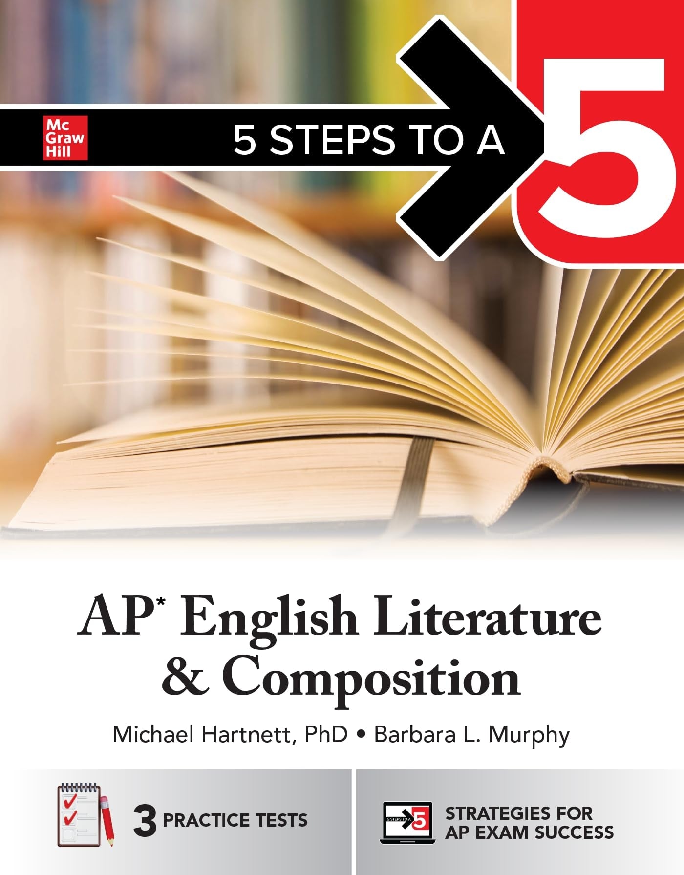 Book cover of 5 Steps to a 5: AP English Literature and Composition 2026: Practice AP Tests + AP Content Review + Digital Exams by Hartnett, Michael