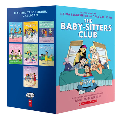 Book cover of The Baby-Sitters Club #1-7 Graphic Novel Box Set by Telgemeier, Raina