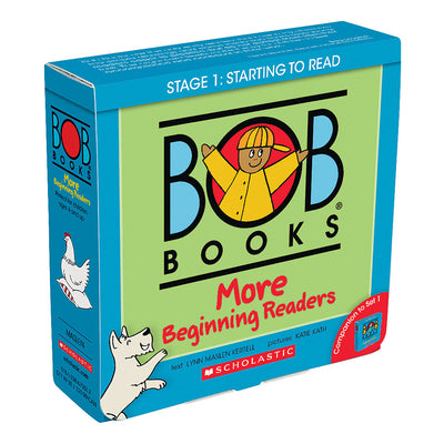 Book cover of Bob Books - More Beginning Readers Box Set of 12 Paperbacks Decodable Phonics Books, Ages 4 and Up, Kindergarten (Stage 1: Starting to Read) by Kertell, Lynn Maslen