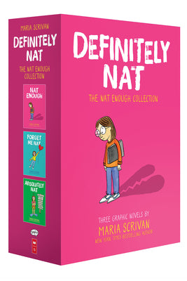 Definitely Nat: A Graphic Novel Box Set (Nat Enough #1-3) by Maria Scrivan book cover
