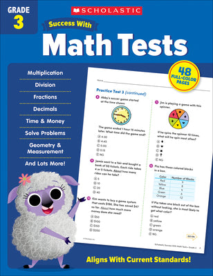 Scholastic Success with Math Tests Grade 3 Workbook by Scholastic Teaching Resources book cover
