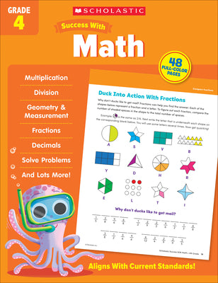 Scholastic Success with Math Grade 4 Workbook by Scholastic Teaching Resources book cover