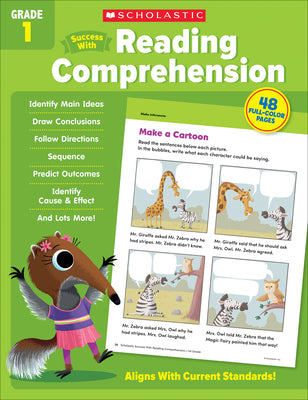 Scholastic Success with Reading Comprehension Grade 1 Workbook by Scholastic Teaching Resources book cover