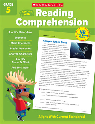 Scholastic Success with Reading Comprehension Grade 5 Workbook by Scholastic Teaching Resources book cover