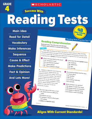 Scholastic Success with Reading Tests Grade 4 Workbook by Scholastic Teaching Resources book cover