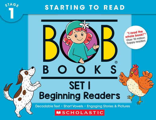 Bob Books - Set 1: Beginning Readers Hardcover Collection of 12 Stories Decodable Phonics Stories, Ages 4 and Up, Kindergarten (Stage 1: Starting to R by Maslen, Bobby Lynn book cover
