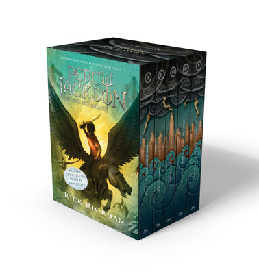 Book cover of Percy Jackson and the Olympians 5 Book Paperback Boxed Set (W/Poster) by Riordan, Rick