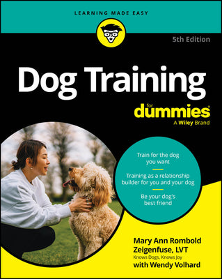 Book cover of Dog Training for Dummies by Rombold-Zeigenfuse, Mary Ann