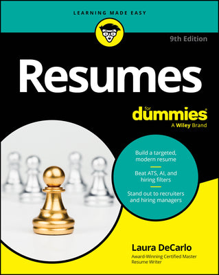 Book cover of Resumes for Dummies by DeCarlo, Laura