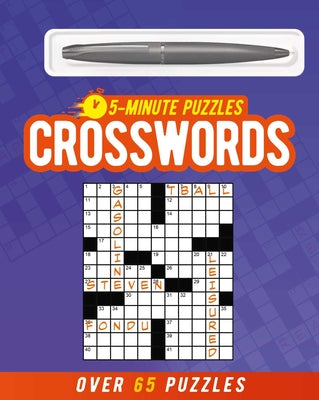 5-Minute Crosswords (Includes Ball-Point Pen): Over 65 Puzzles by Eric Saunders book cover