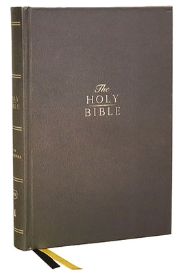 KJV Holy Bible with Apocrypha and 73,000 Center-Column Cross References, Hardcover, Red Letter, Comfort Print: King James Version by Thomas Nelson book cover