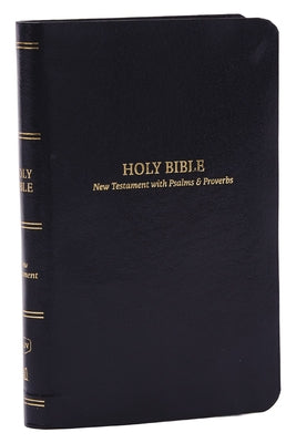 KJV Holy Bible: Pocket New Testament with Psalms and Proverbs, Black Leatherflex, Red Letter, Comfort Print: King James Version by Thomas Nelson book cover