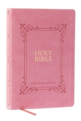 KJV Holy Bible: Large Print with 53,000 Center-Column Cross References, Pink Leathersoft, Red Letter, Comfort Print: King James Version by Thomas Nelson book cover