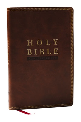 NKJV Super Giant Print New Testament, Brown Leathersoft, Red Letter, Comfort Print by Thomas Nelson book cover
