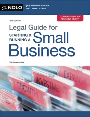 Book cover of Legal Guide for Starting & Running a Small Business by Nolo, Editors Of