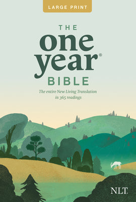 Book cover of One Year Premium Slimline Bible-NLT-Large Print 10th Anniversary by New Living Translation