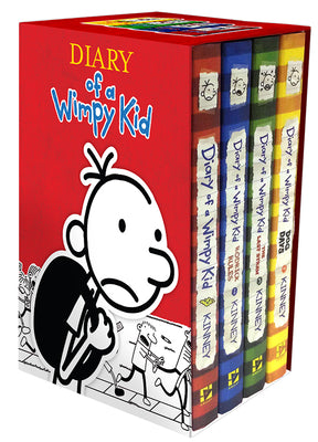 Book cover of Diary of a Wimpy Kid Box of Books 1-4 Hardcover Gift Set: Diary of a Wimpy Kid, Rodrick Rules, the Last Straw, Dog Days by Kinney, Jeff