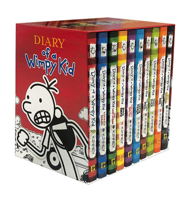 Book cover of Diary of a Wimpy Kid Box of Books 1-10 Hardcover Gift Set by Kinney, Jeff