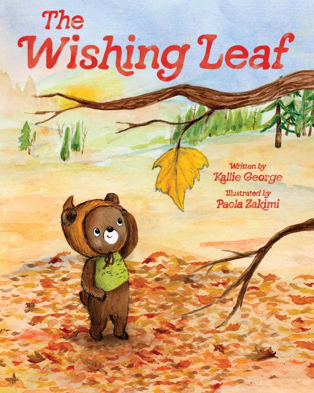 Book cover of The Wishing Leaf: The Perfect Picture Book Read-Aloud for Fall and Winter by George, Kallie
