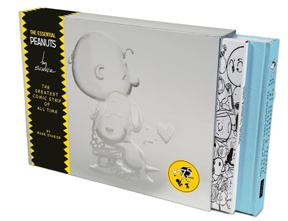 Book cover of The Essential Peanuts by Charles M. Schulz: The Greatest Comic Strip of All Time by Evanier, Mark