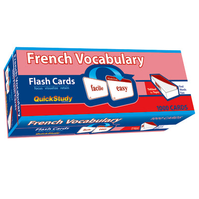 French Vocabulary Flash Cards (1000 Cards): A Quickstudy Reference Tool by Arnet, Liliane book cover