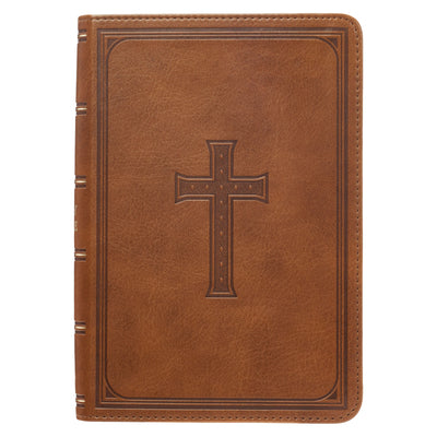 KJV Compact Large Print Lux-Leather Tan by Christian Art Gifts book cover