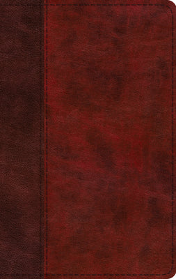 Book cover of ESV Large Print Thinline Bible (Trutone, Burgundy/Red, Timeless Design) by Esv Bibles