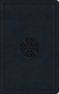 Book cover of ESV Large Print Value Thinline Bible (Trutone, Navy, Mosaic Cross Design) by Esv Bibles