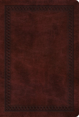 Book cover of ESV Large Print Compact Bible (Trutone, Mahogany, Border Design) by CROSSWAY BOOKS