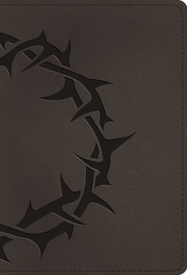 Book cover of ESV Large Print Compact Bible (Trutone, Charcoal, Crown Design) by CROSSWAY BOOKS