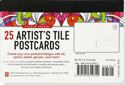 Artist Tile Postcards by Peter Pauper Press, Inc book cover