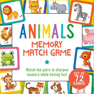 Animals Memory Match Game (Set of 72 Cards) by Peter Pauper Press book cover