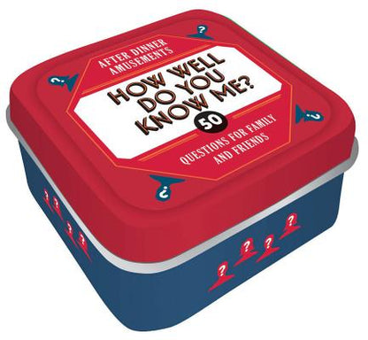 After Dinner Amusements: How Well Do You Know Me?: 50 Questions for Family and Friends (Dinner Party Gifts, Games for Adults, Games for Dinner Parties by Chronicle Books book cover