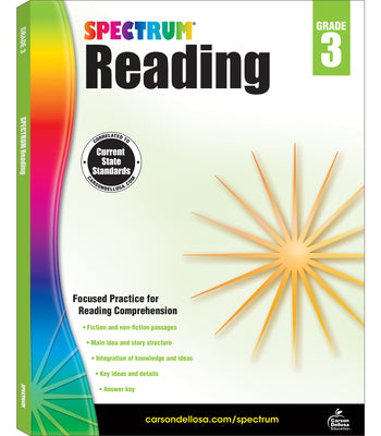 Book cover of Spectrum Reading Workbook, Grade 3: Volume 22 by Spectrum