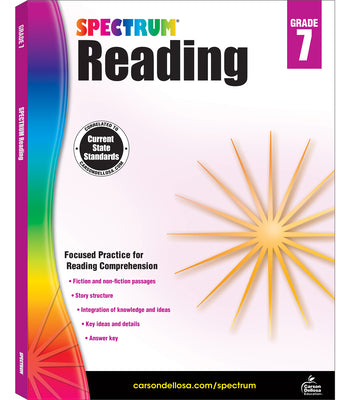 Book cover of Spectrum Reading Workbook, Grade 7: Volume 105 by Spectrum