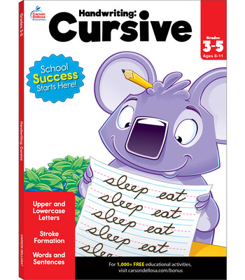 Book cover of Handwriting: Cursive Workbook by Brighter Child