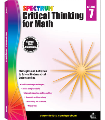 Spectrum Critical Thinking for Math, Grade 7: Volume 49 by Spectrum book cover