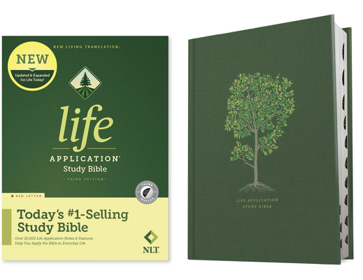 Book cover of NLT Life Application Study Bible, Third Edition (Red Letter, Hardcover, Indexed) by New Living Translation