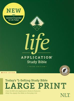 Book cover of NLT Life Application Study Bible, Third Edition, Large Print (Red Letter, Hardcover, Indexed) by New Living Translation